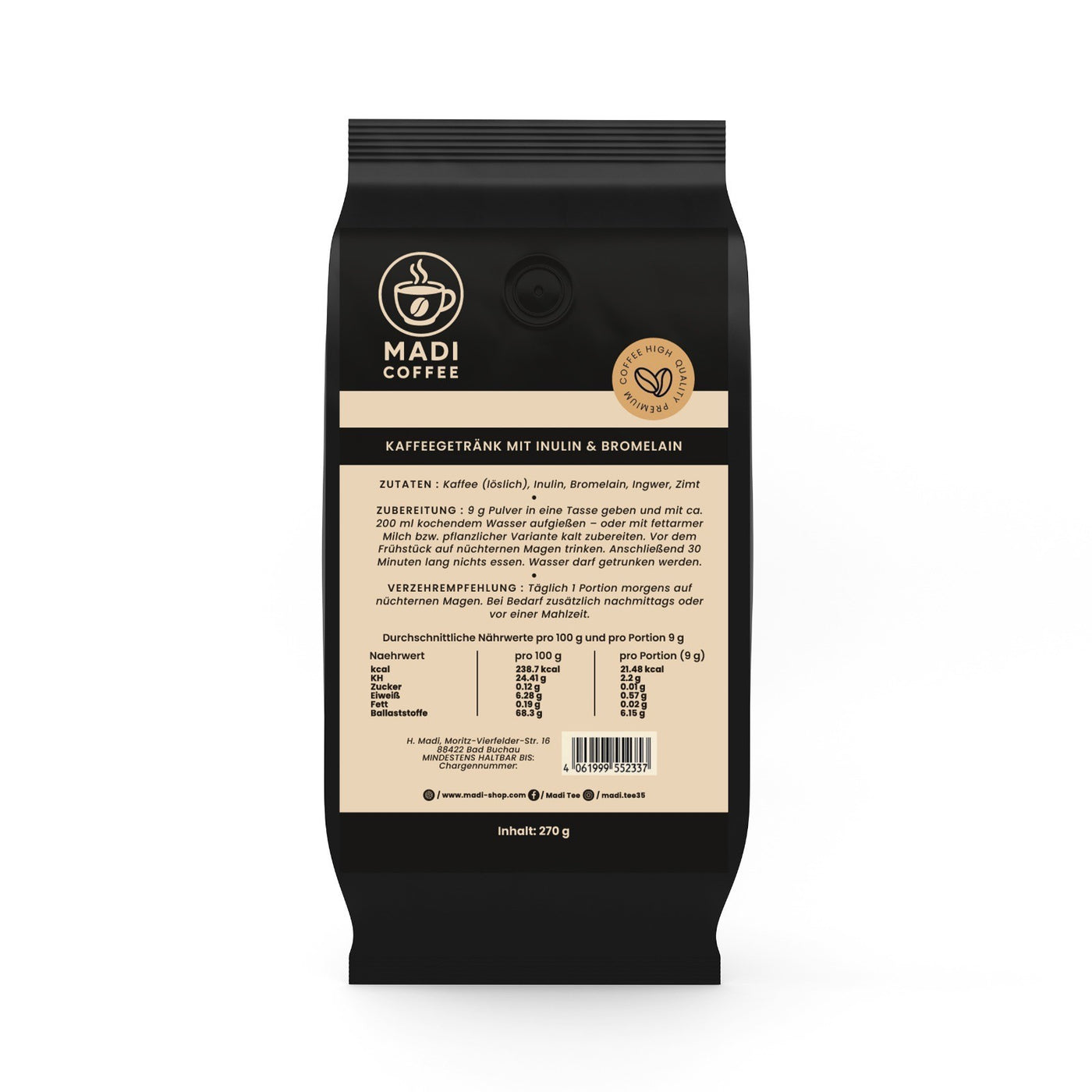 Madi-Coffee – 30 Portionen – 270g